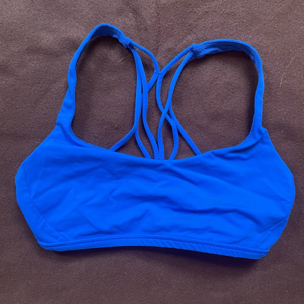 Royal blue lululemon strappy sports bra size small